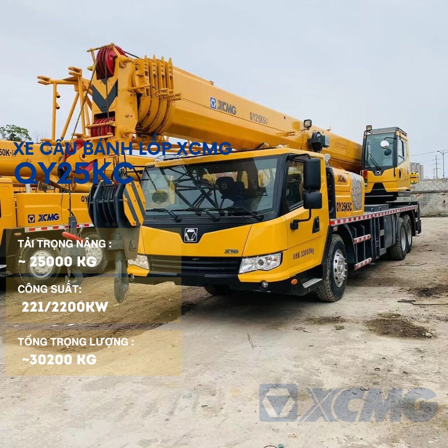 xe cau banh lop 25 tan qy25kc 7